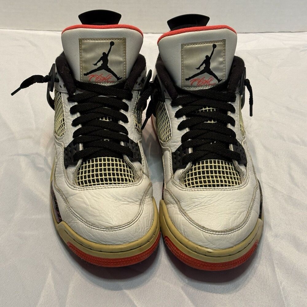 Air Jordan 4 Retro Pale Citron/Bright Crimson, 2019, Size 10.5